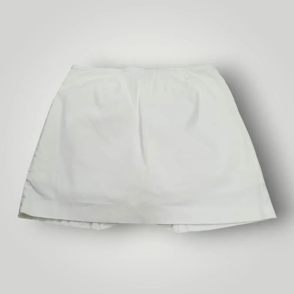 Versona Women's M Sunshine's Out Ivory White Mini Stretch Pull-On Skort - Picture 7 of 11